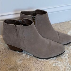 Putty Grey faux Suede Booties
